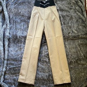 Authentic ALEXANDER WANG Wide Leg Pant with Logo Elastic and Exposed Zip. Size 0